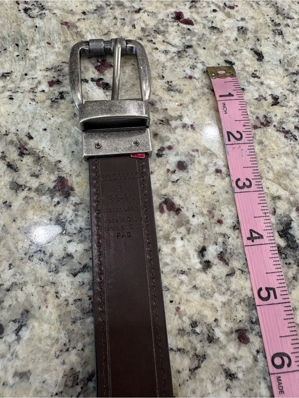 Dickies Black/Brown Reversible belt boys Small 22-24 GUC Silver Buckle with wear
